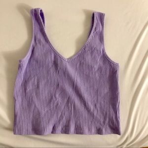 Solid rib-knit crop top✨